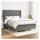 vidaXL Boxspringbett 140 x 200 cm Dunkelgrau
