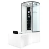 AcquaVapore Whirlpool Wanne Duschtempel Dusche Duschkabine K55-L01-WP-EC 170x100 cm mit 2k Scheiben Versiegelung