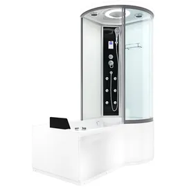 AcquaVapore Whirlpool Wanne Duschtempel Dusche Duschkabine K55-L01-WP-EC 170x100 cm mit 2k Scheiben Versiegelung