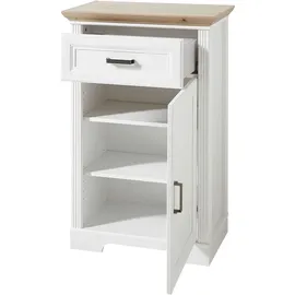 Landscape Schuhschrank schmal 65 x 102 x 41 cm Eichefarben, Pinienfarben, 2 Fächer, 1 Schublade / weiß