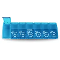 CINIBOX 7 in 1 – Tablettenbox 7 Tage – Helltürkis – Pillendose & Medikamentenbox mit 7 Fächern – leicht zu öffnen & sicher verschlossen – BPA-frei & lebensmittelecht – Made in DE