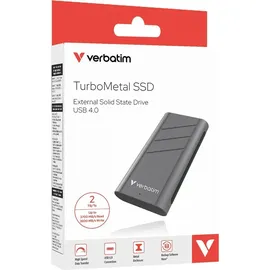 Verbatim TurboMetal SSD 2 TB USB4 Silber 32022