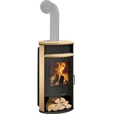 Kaminofen Justus Island Aqua, wasserführend, Sandstein / Stahl schwarz, 10 kW - 7624 42