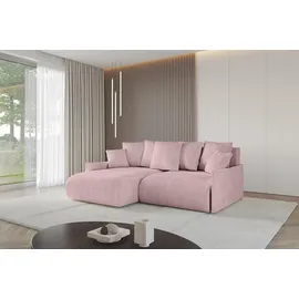 altdecor Ecksofa Cord 2-Sitzer Rosa