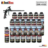 Brunnenschaum 12 x 750ml Bauschaum 1 x Reiniger Schaum Pistole Montageschaum