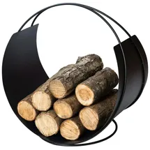 VASNER Holzkorb Metall 58 x 58 x 38 cm Schwarz