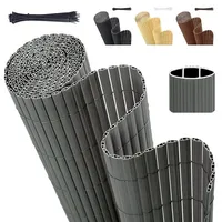Sekey PVC Sichtschutzmatte 80x300m Doppelte Verstärkung Innen, Balkon Sichtschutz mit Kabelbindern, Sichtschutzzaun Windschutz Wasserdicht ohne Bohren für Balkon Garten, Grau