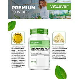 Vit4ever Vitamin D3 + K2 Depot Tabletten 180 St.