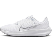 Nike AIR Zoom Pegasus 40 Sneaker, White/METALLIC Silver-Pure Platinum, 43