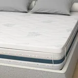 MiaSuite i sogni italiani Topper aus Memory Foam 180x200 - 8 cm, hoch, abziehbar, Gewebe Aloe Vera, Matratzenauflage H8