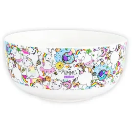 UNITED LABELS Pummel & Friends Schüssel Schale Weiß aus Steingut 400 ml in Mehrfarbig - Pummel allover Keramik bunt