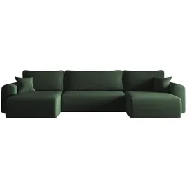 Kaiser Ecksofa mit schlaffunktion und bettkasten, Sofa U-form, Couch U-form CAPRI Poso Grün - Grün