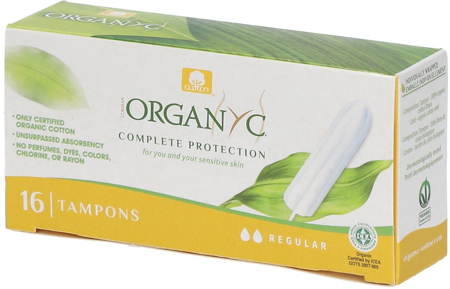 Organyc Tampons Regular ohne Applikator