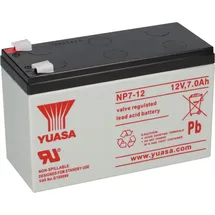 YUASA Blei-Akku NP7-12 Pb 12V 7Ah VdS, Faston 4,8mm