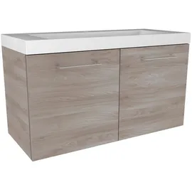 Fackelmann Waschbeckenunterschrank Lima 80 x 42 x 35 cm Braun