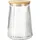 Excellent Houseware Glasbehälter transparent braun 11 x 11 x 16 cm 1 l