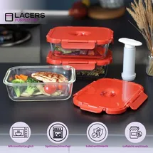 lacers Frischhaltedose transparent 3 x 1 l