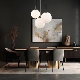 GLOBO RGB LED Hängeleuchte, 3 Flammig, Glas, Fernbedienung, H 80cm - weiß,