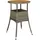 vidaXL Gartentisch Ø 60 x 75 cm Akazienholz/Poly Rattan Grau