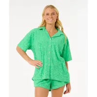 Rip Curl Las Dalias Terry Kurzarmhemd - Light Green