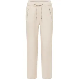 Cecil Damen, Gr. XXL (46), Länge 28, beige macadamia beige), Stoff, 55% Leinen, 45% Viskose. unifarben, loose fit knöchelfrei, Hosen, im Loose Fit