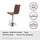 Kayoom Barstuhl Midnight 625 2er-Set, in Leder-Optik, höhenverstellbar, drehbar braun