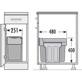 HAILO Tandem 30l grau