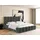 WFL GROUP Polsterbett, Serenity mit Bettkasten, Grau Samt 120x200 cm,