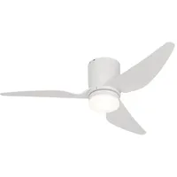 QAZQA Deckenventilator weiß 123cm inkl. led Dimmbar mit Fernbedienung