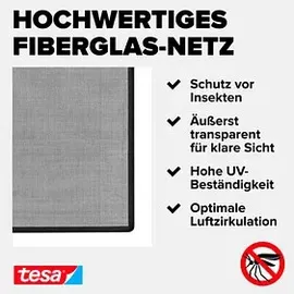 Tesa Insect Stop Clip On anthrazit 1,0 x 1,2 m