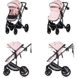 Chipolino Kinderwagen 3 in 1 Amore Babyschale Adapter Wickeltasche Fußabdeckung pink