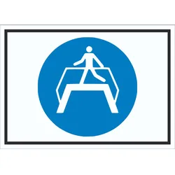 Übergang benutzen Symbol Schild A0 (841x1189mm)