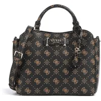 GUESS Handtasche Silia Girlfriend Satchel Espresso Logo