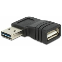 DeLOCK EASY-USB 2.0 Adapter, USB-A [Stecker] auf USB-A [Buchse], vertikal gewinkelt 90° (65522)