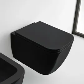 Scarabeo Teorema 2.0 Wand-WC mit WC-Sitz Schwarz