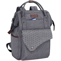 KROSER Roser Rucksack Damen für Schule Laptop Rucksack 15,6 Zoll Schulrucksack Daypack wasserdichte für Universität/Reisen/Business/Arbeit Frauen/Männer, Grau