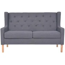vidaXL 2-Sitzer-Sofa Stoff Grau