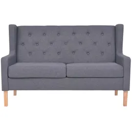 vidaXL 2-Sitzer-Sofa Stoff Grau