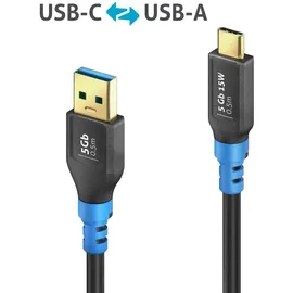 PureLink USB-C auf USB-A 0,5 m Blau