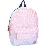 Milky Kiss Rucksack mit auffälligem Leopardenmuster – Rosa