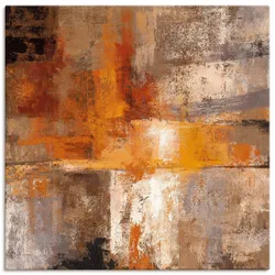 Artland Wandbild »Silber und Bernstein Ernte«, Gegenstandslos, (1 St.), als Leinwandbild, Poster in verschied. Größen Artland Farbe Bild(er): orange