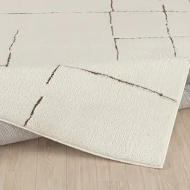 livabliss "PRAGUE", braun, B:200cm H:14mm L:275cm, Kunstfaser, Teppiche, Teppich, Skandi Design, Modern Boho Kurzflor Wohnzimmerteppich, Schlafzimmer