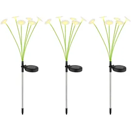 GLOBO Solarleuchte Kunststoff 20x70 cm 3er Set grün