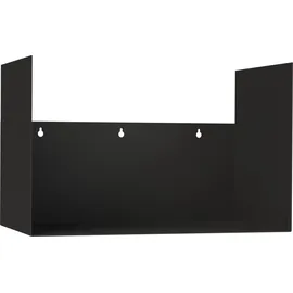 DanDiBo Ambiente DanDiBo Kaminholzregal Innen Metall Schwarz Kaminholzständer mit Rückwand an der Wand Hängend 96432 Holzkorb Kaminholzhalter