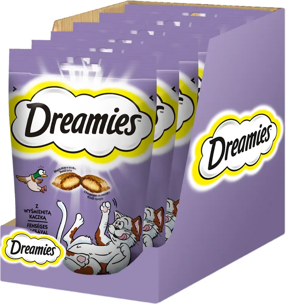 DREAMIES 6x60g - eine Delikatesse für eine Katze mit einem leckeren Käse (Rabatt für Stammkunden 3%)