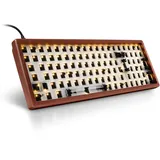 Sharkoon SKILLER SGK50 S2 Wood Barebone, RGB Gaming Keyboard