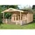 Weka Gartenhaus 137 B 3,80 x 5,00 m natur inkl. Vordach und Terasse