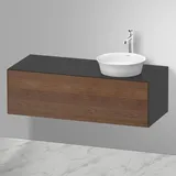 Duravit Waschtischunterschrank 1 Auszug 130 x 40,8 x 40,8 cm Graphit Seidenmatt/Amerikanischer Nussbaum