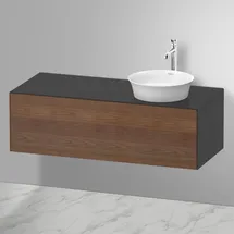 Duravit Waschtischunterschrank 1 Auszug 130 x 40,8 x 40,8 cm Graphit Seidenmatt/Amerikanischer Nussbaum