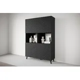 Home Affaire Highboard 120 x 168 x 39 cm Schwarz
